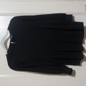 Adrianna Papell Solid Moss Crepe Pleated Top (M)